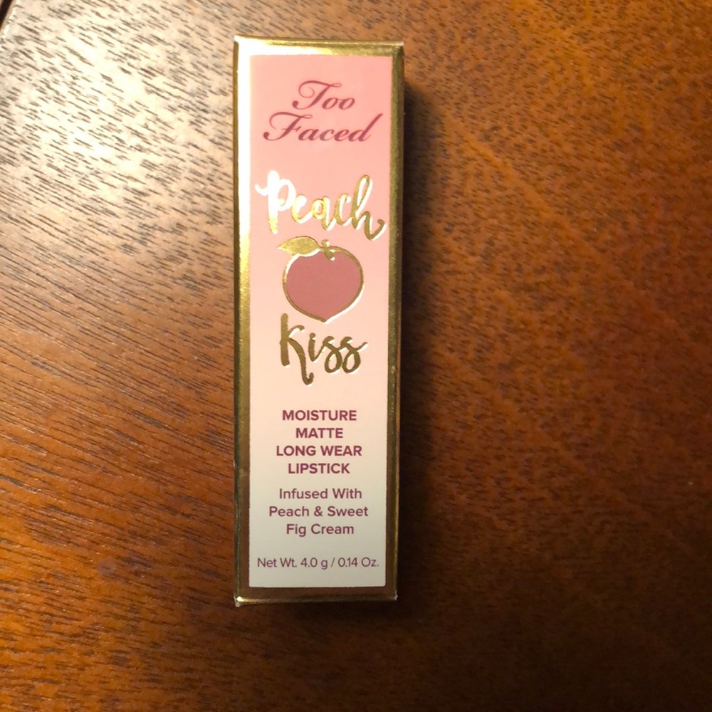 NEW Too Faced Peach Kiss Moisture Matte Lipstick